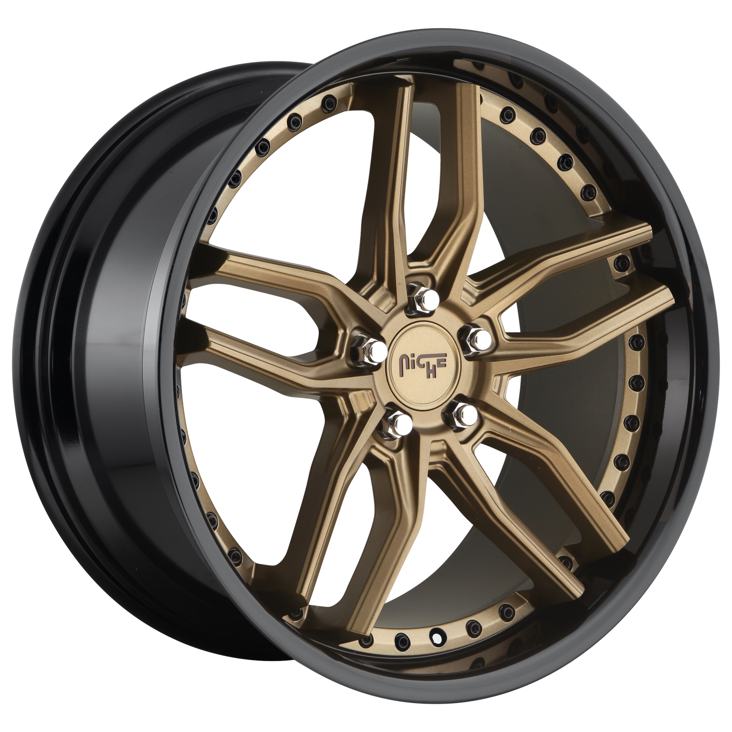 Niche 1PC M195 METHOS 20X10.5 40 5X112 MATTE BRONZE BLACK BEAD RING