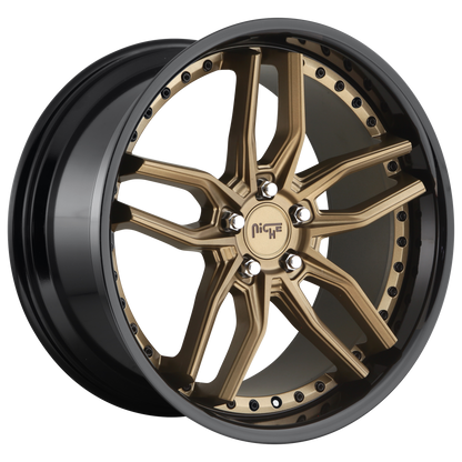 Niche 1PC M195 METHOS 20X10.5 40 5X112 MATTE BRONZE BLACK BEAD RING