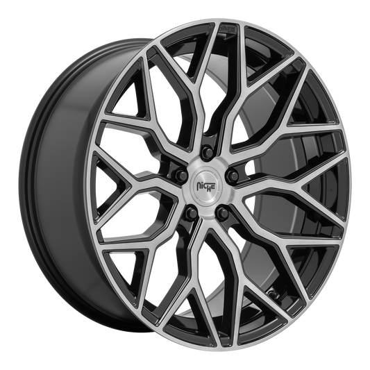 Niche 1PC M262 MAZZANTI 20X10.5 40 5X112 GLOSS BLACK BRUSHED FACE