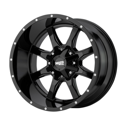 Moto Metal MO970 20X10 -18 8X165.1 GLOSS BLACK WITH MILLED LIP