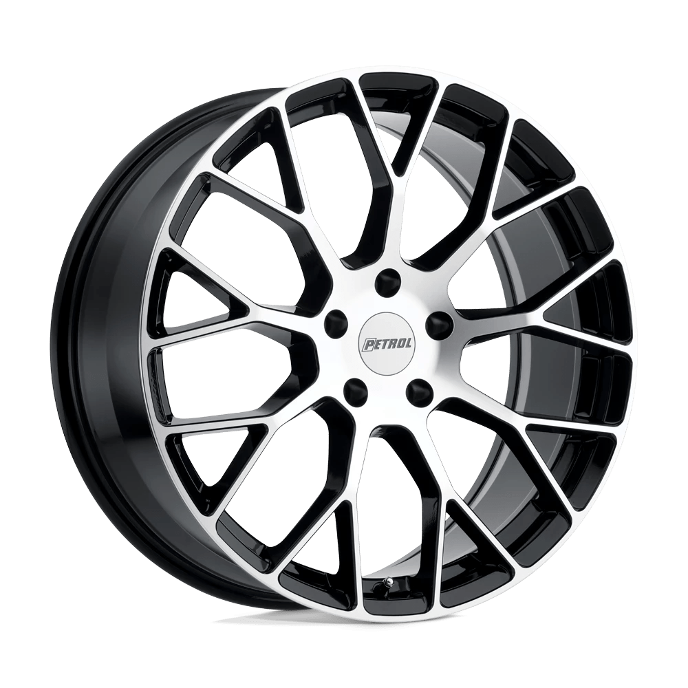 Petrol P2B 18X8 40 5X108/5X4.25 GLOSS BLACK W/ MACHINED FACE