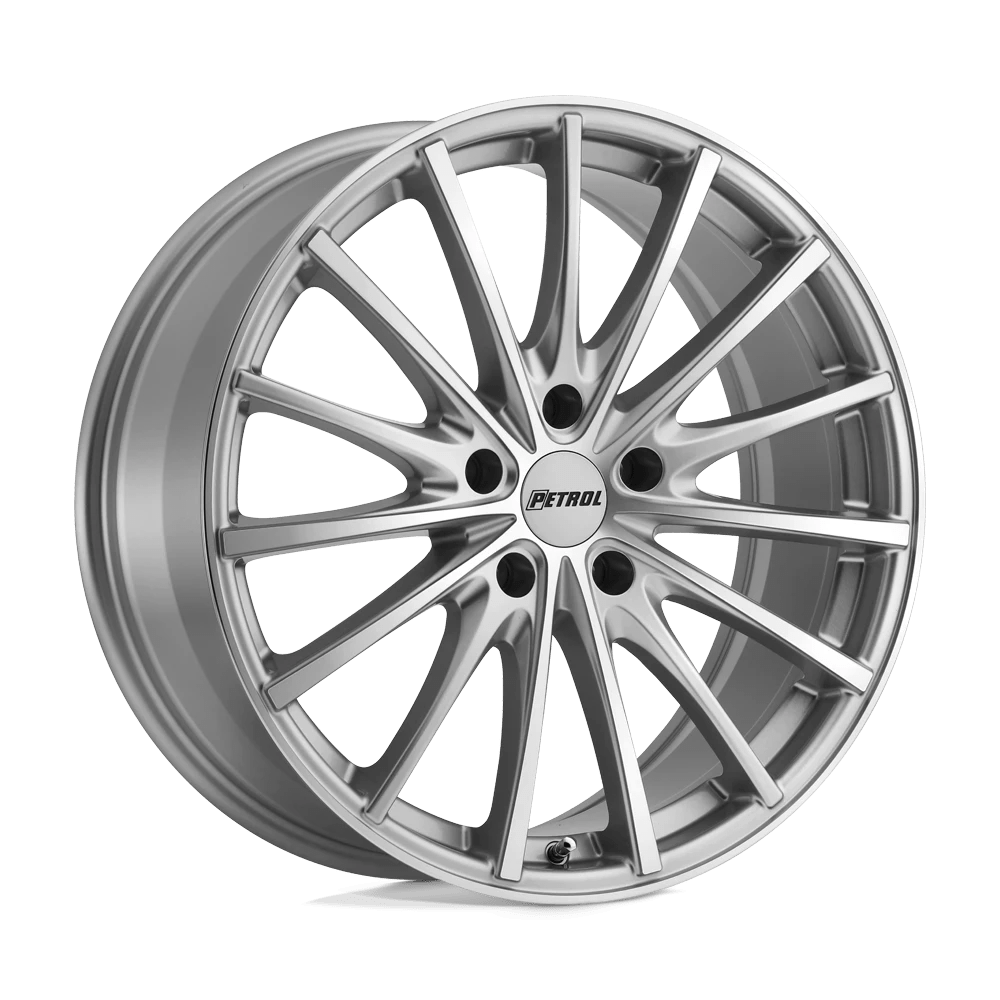 Petrol P3A 17X8 40 5X112/5X112 SILVER W/ MACHINED CUT FACE