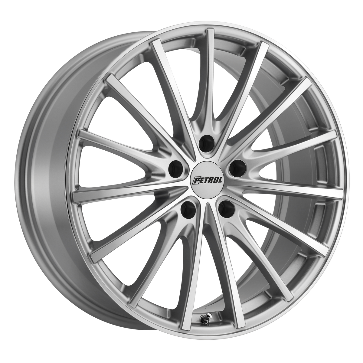 Petrol P3A 17X8 40 5X112/5X112 SILVER W/ MACHINED CUT FACE