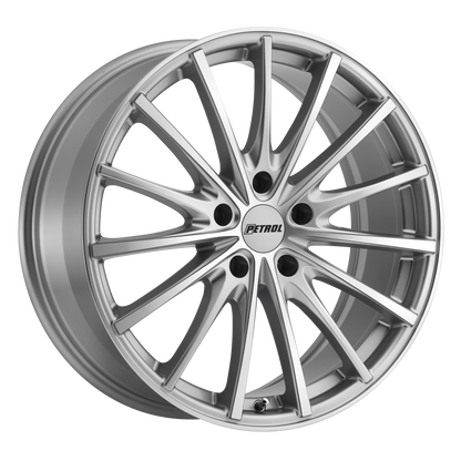 Petrol P3A 17X8 40 5X112/5X112 SILVER W/ MACHINED CUT FACE
