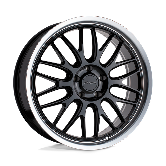 Petrol P4C 16X7 40 4X100/4X100 GLOSS BLACK W/ MACHINED CUT LIP