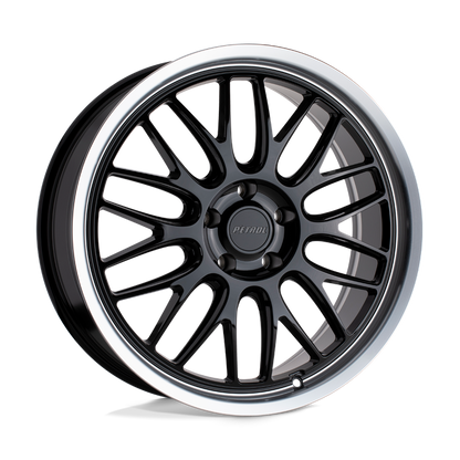 Petrol P4C 16X7 40 4X100/4X100 GLOSS BLACK W/ MACHINED CUT LIP
