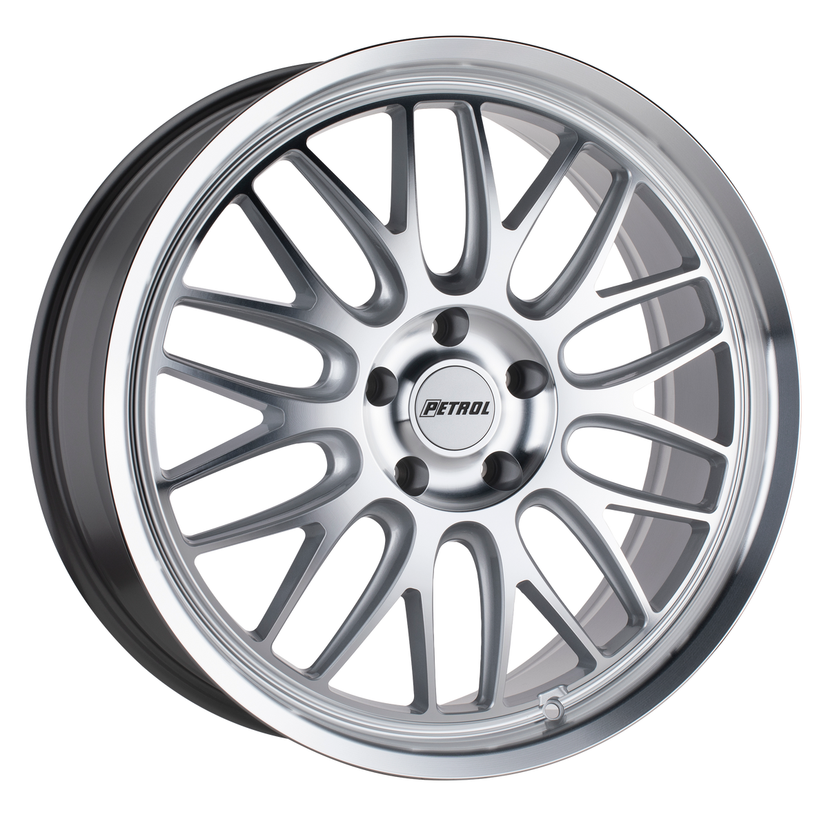 Petrol P4C 20X8.5 40 5X108/5X4.25 SILVER W/ MACHINED FACE & LIP