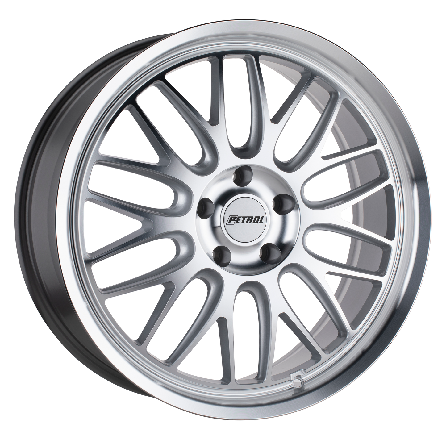 Petrol P4C 18X8 40 5X108/5X4.25 SILVER W/ MACHINED FACE & LIP