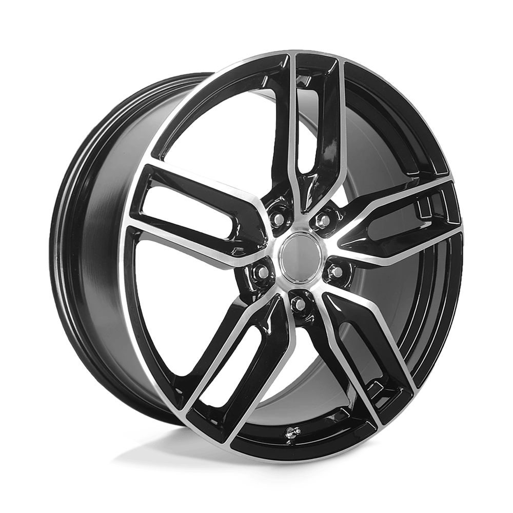 PERFORMANCE REPLICAS PR160 20X10 79 5X120.65/5X4.75 Gloss Black with Machined Spokes