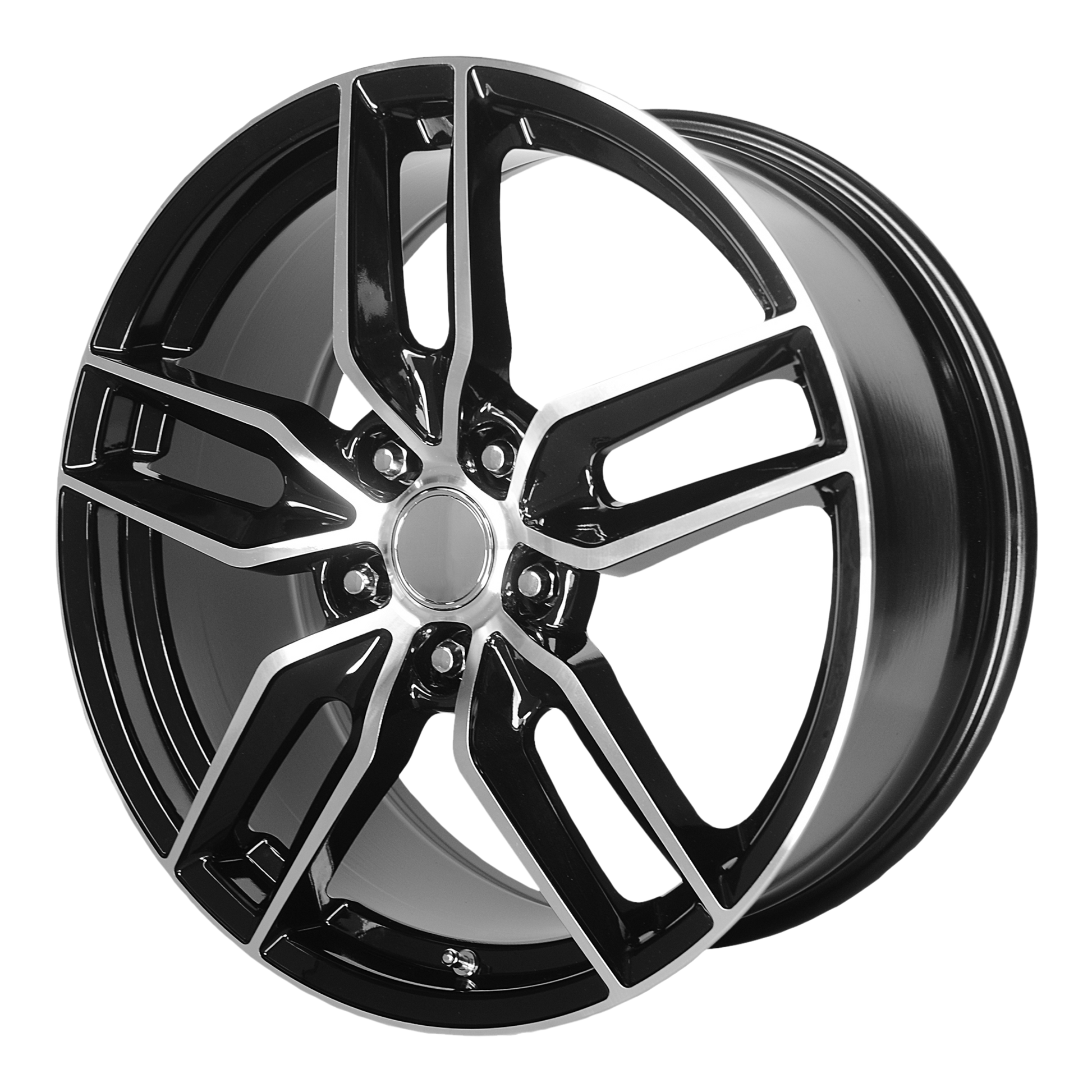 PERFORMANCE REPLICAS PR160 20X10 79 5X120.65/5X4.75 Gloss Black with Machined Spokes