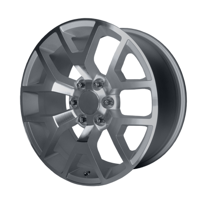 PERFORMANCE REPLICAS PR169 22X9 28 6X139.7/6X5.5 Silver with Machined Spokes