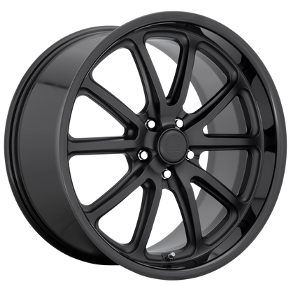 US Mag 1PC U123 RAMBLER 22X9 1 5X127 GLOSS BLACK MATTE BLACK