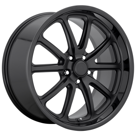 US Mag 1PC U123 RAMBLER 22X9 1 5X127 GLOSS BLACK MATTE BLACK
