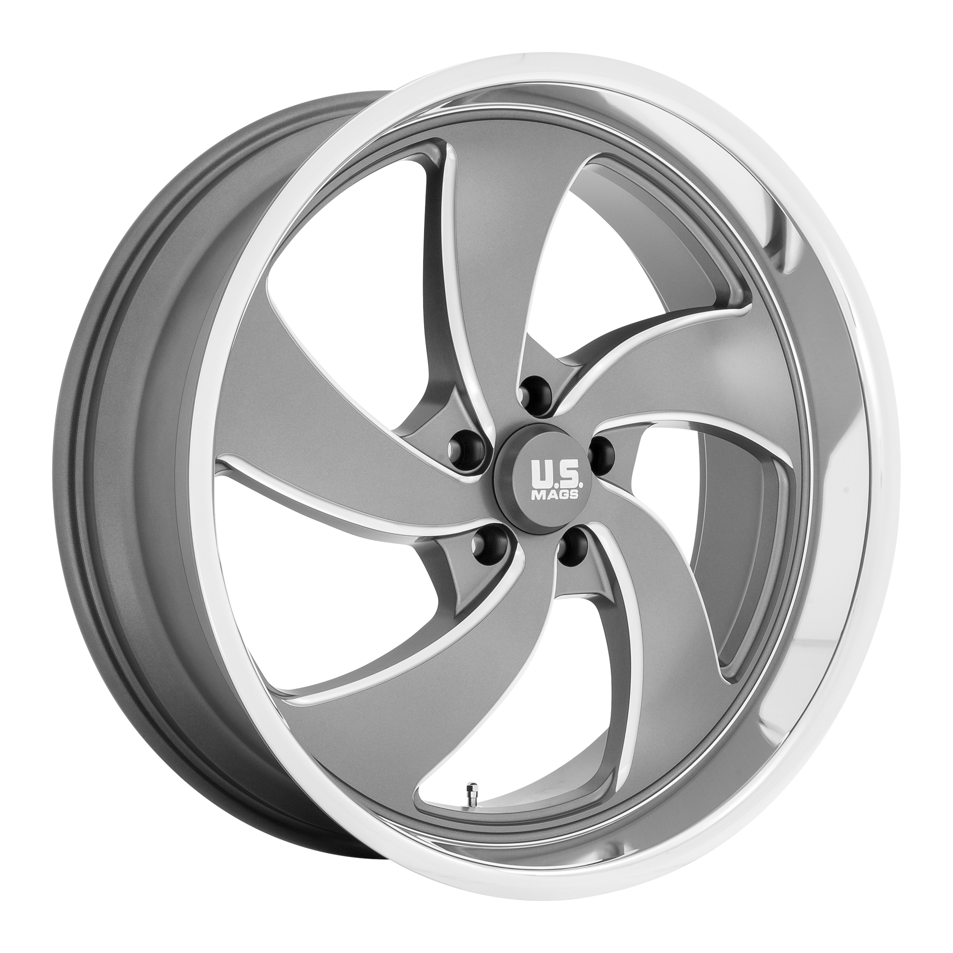 US Mag 1PC U133 DESPERADO 24X10 5 5X120.65 ANTHRACITE MILLED DIAMOND CUT MILLED