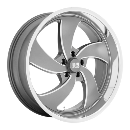 US Mag 1PC U133 DESPERADO 24X9 1 5X127 ANTHRACITE MILLED DIAMOND CUT MILLED
