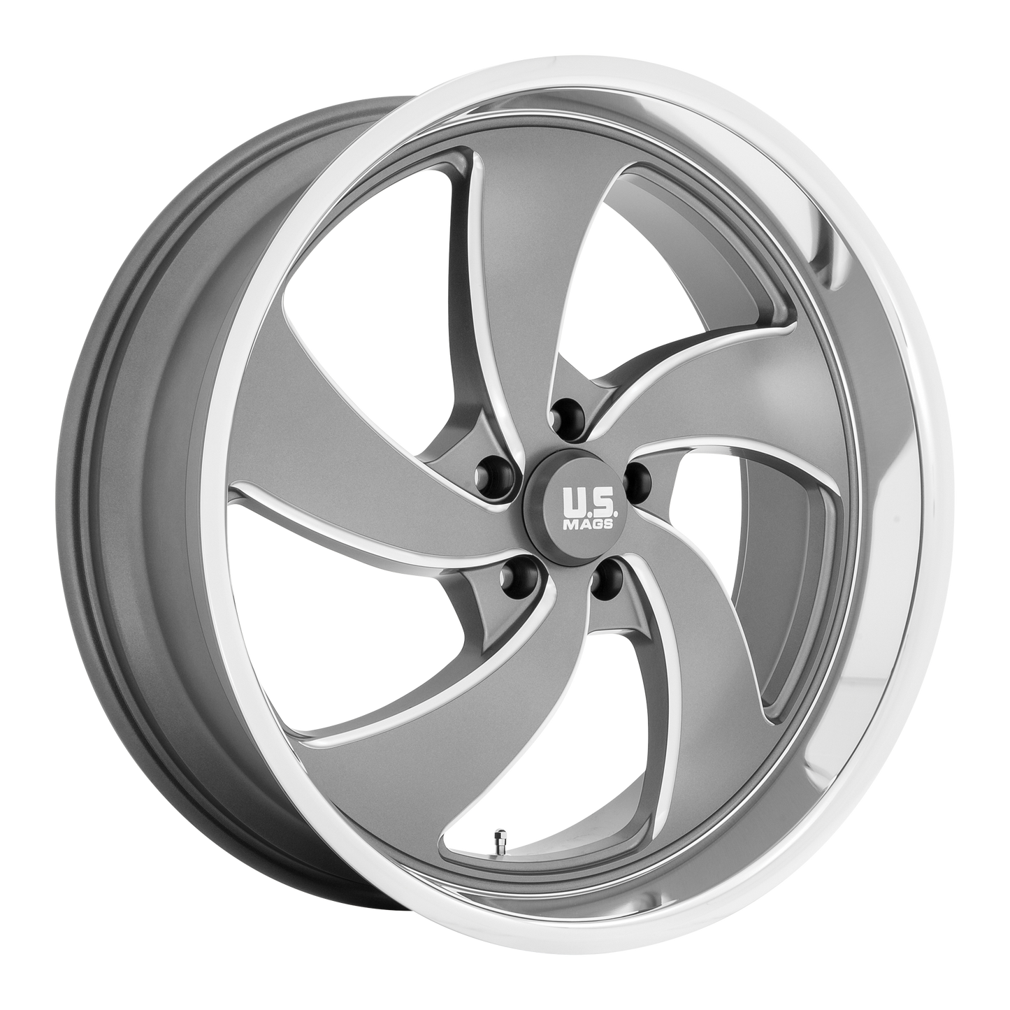 US Mag 1PC U133 DESPERADO 24X10 25 6X139.7 ANTHRACITE MILLED DIAMOND CUT MILLED