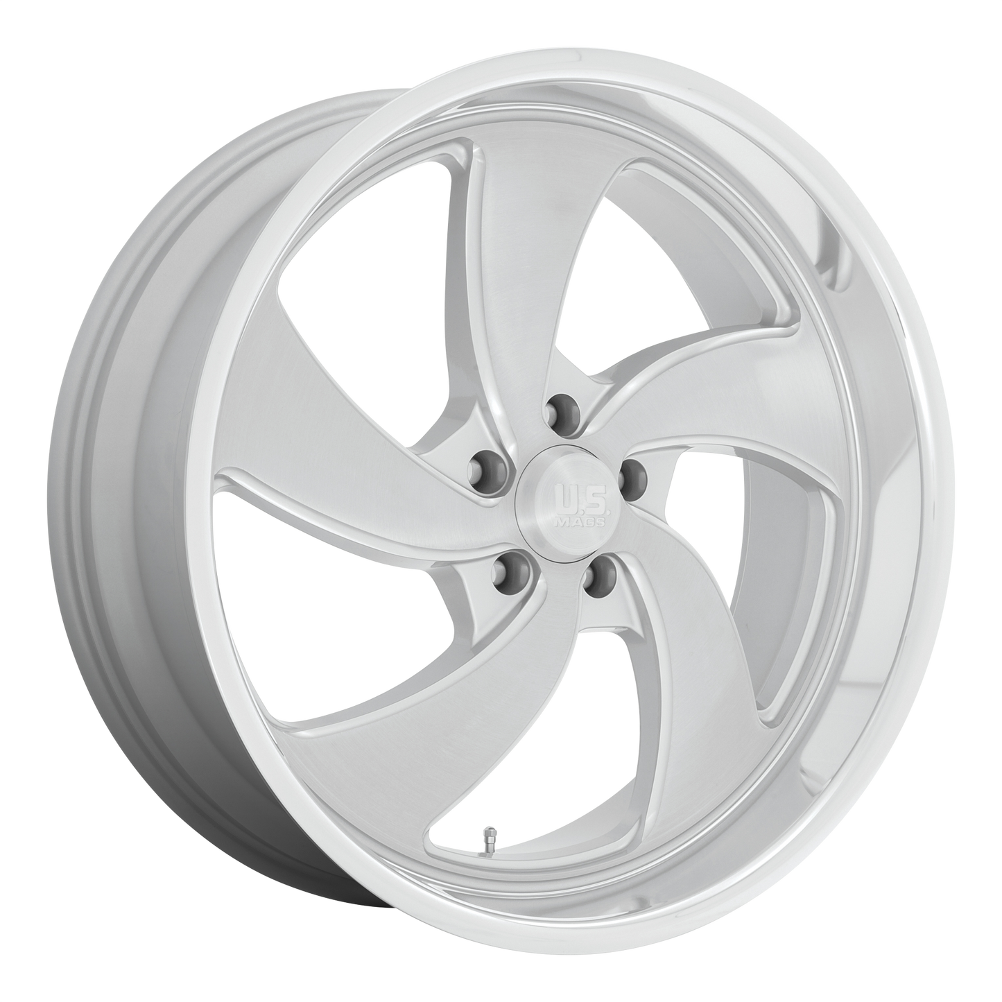US Mag 1PC U134 DESPERADO 24X9 25 6X139.7 SILVER BRUSHED FACE MILLED DIAMOND CUT MILLED