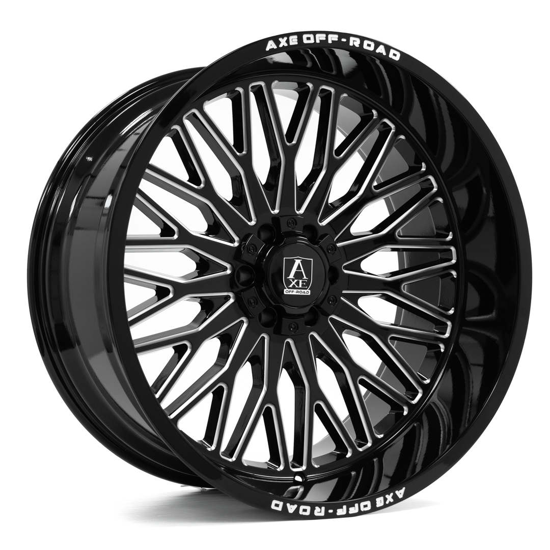 AXE KRATOS 24x12 -44 5x127/5x139.7 GLOSS BLACK MILLED