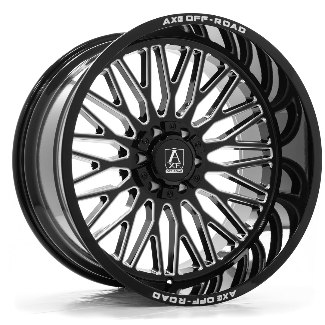 AXE KRATOS 26x14 -76 6x135/139 GLOSS BLACK MILLED