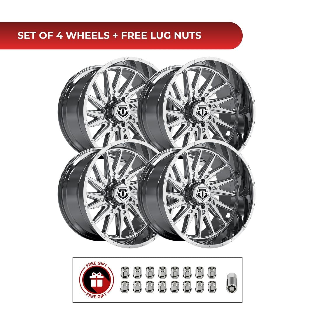 TIS 547C 20x10 -25 6x139.7 4pcs | Fits GMC Sierra 1500 | Free TPMS Sensors or Lug Nuts