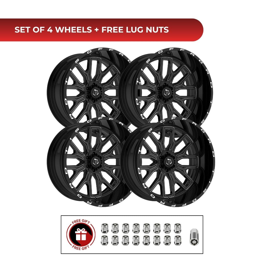 TIS 560BM 20x10 -25 6x139.7 4pcs | Fits GMC Sierra 1500 | Free TPMS Sensors or Lug Nuts