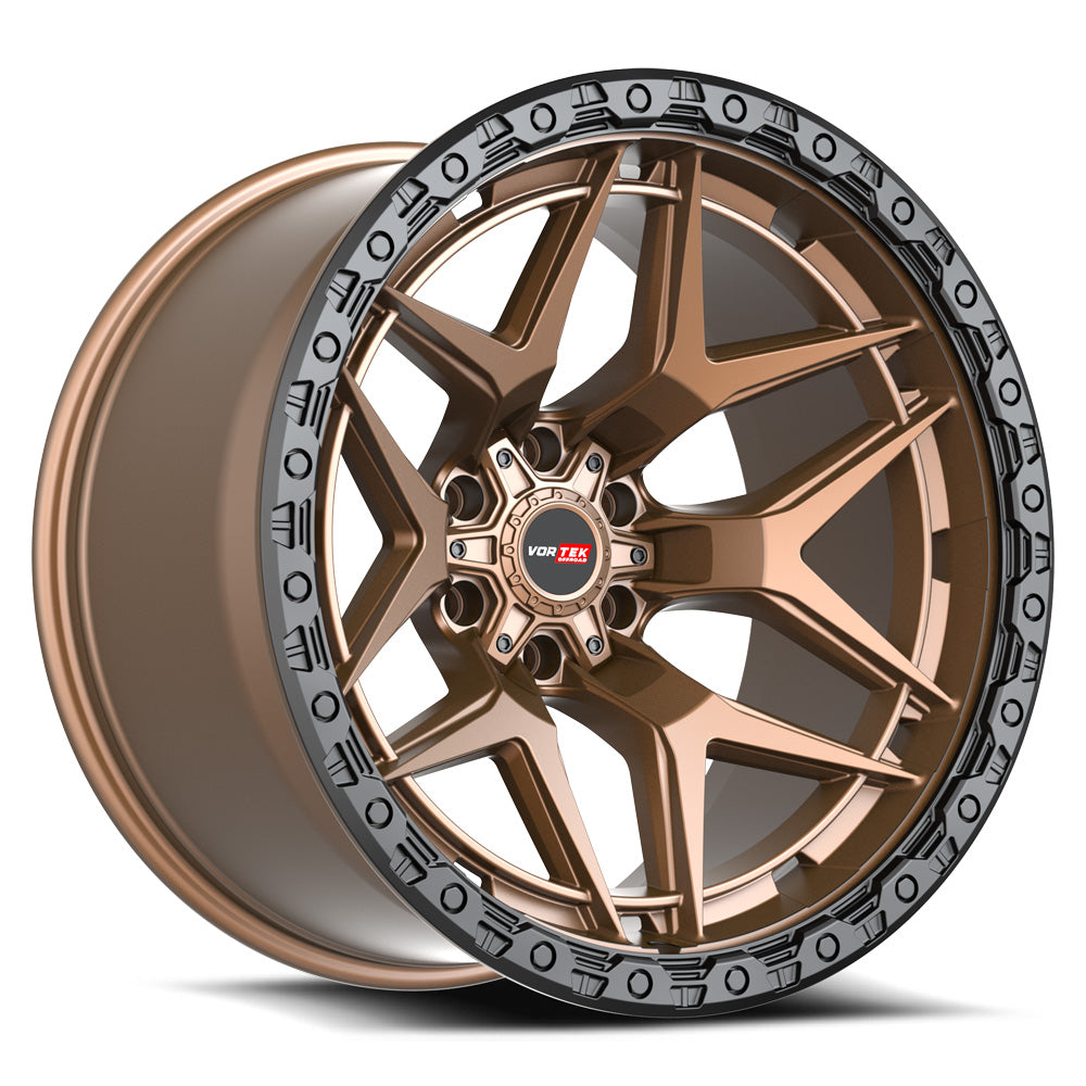 Vortek VRT-603 20x9.5 -18 8x170 Matte Bronze With Black Bead Ring 603209559-18MZBR