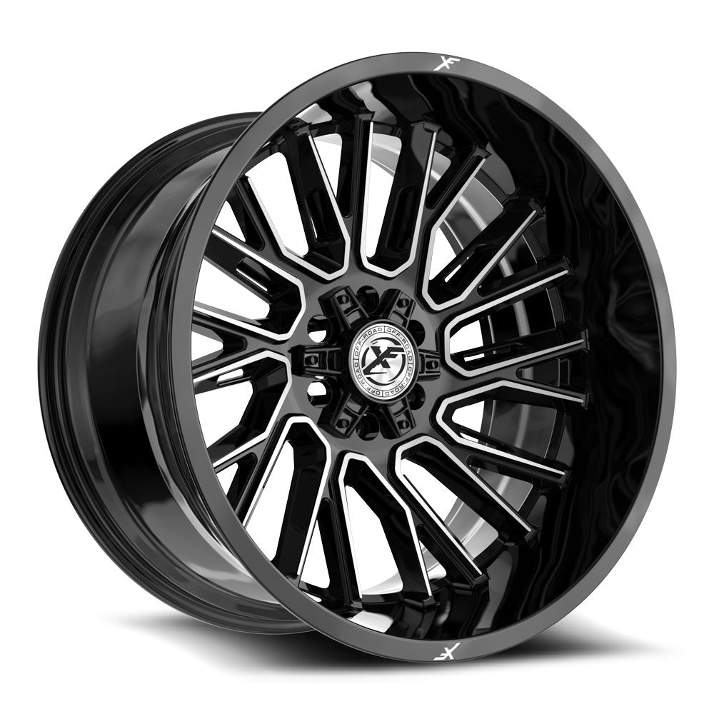 XF Off-Road XF-230 20x10 -12 6x135/6x139.7 Gloss Black & Machined XF-230201061351397-12BM