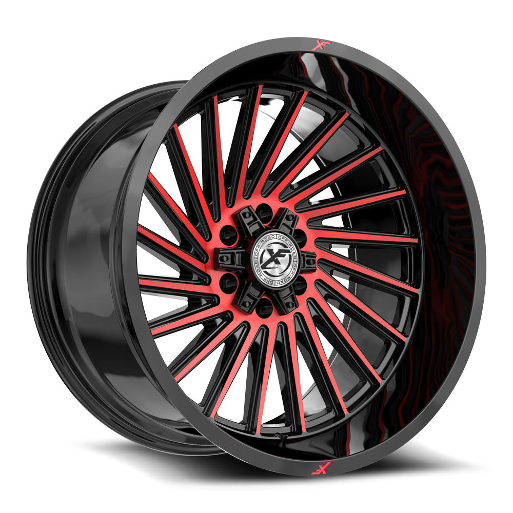 XF Off-Road XF-239 20x9 12 5x127/5x139.7 Gloss Black & Red Machined XF-239209051271397+12BMR