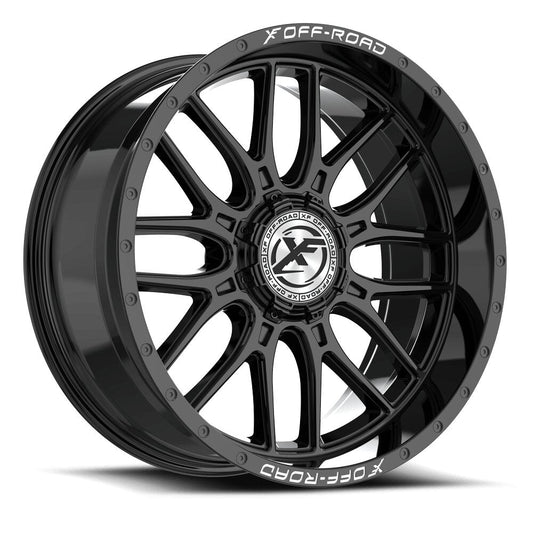 XF Off-Road XF-244 22x10 -18 Blank 5x/6x/Blank 6x Gloss Black XF-24422105X6XBL-18GB-V