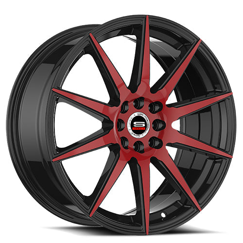 Spec-1 SP-51 18x8 38 5x114.3/5x120 Gloss Black & Red Machined SP-5118803838BMR-M