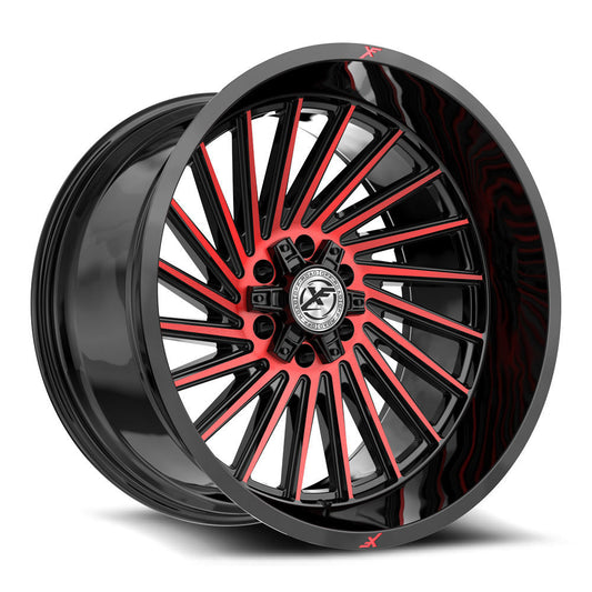 XF Off-Road XF-239 20x10 -12 6x135/6x139.7 Gloss Black & Red Machined XF-239201061351397-12BMR