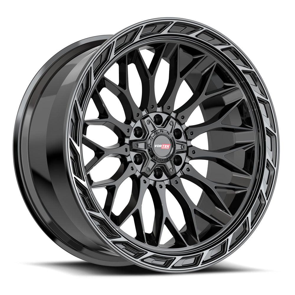VORTEK VRP-503 20X9 0 5X139.7/5X150 BLACK DIAMOND CUT RING WITH DARK TINT