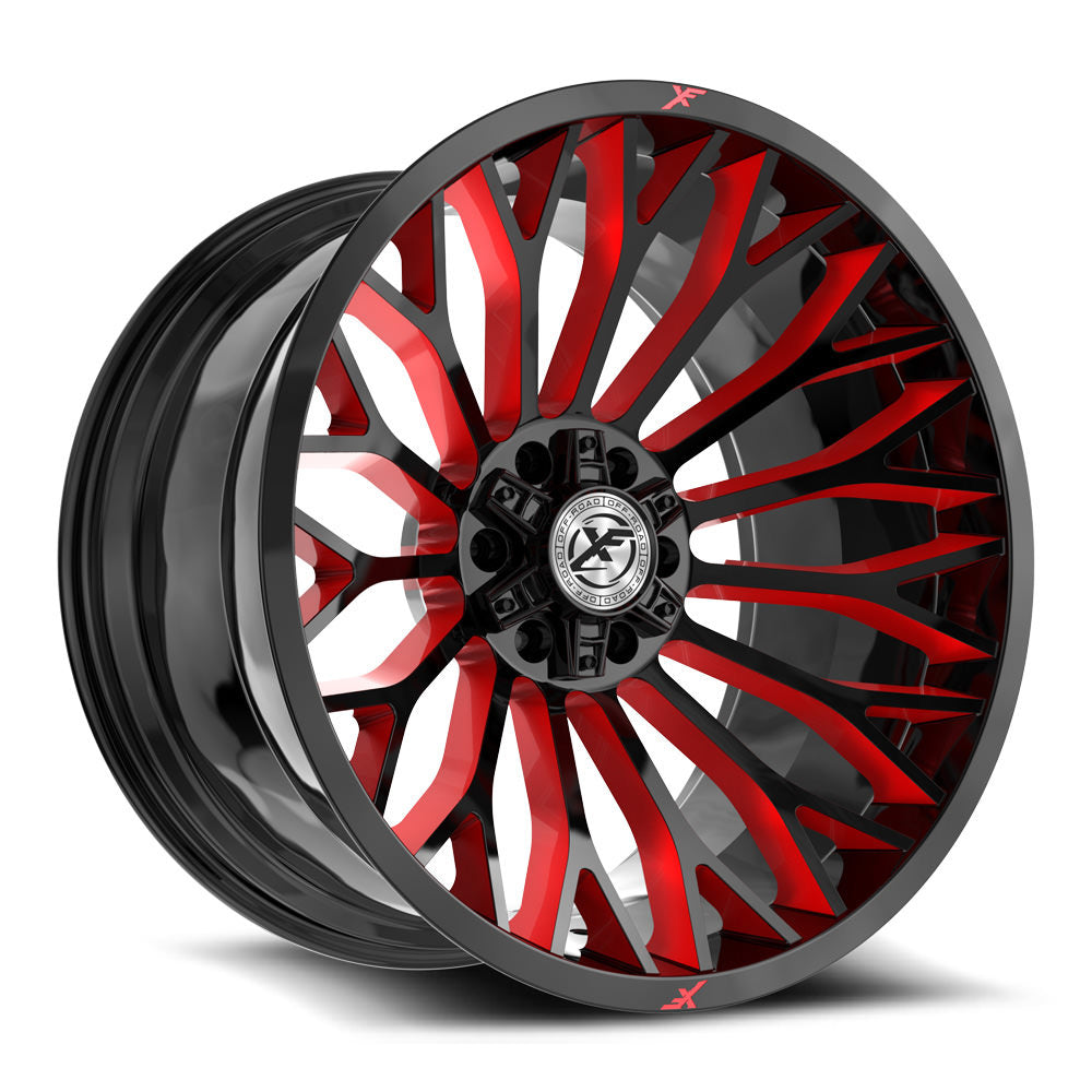 XF Off-Road XF-237 20x9 0 5x127/5x139.7 Gloss Black & Red Milled XF-237209051271397+0GBRM