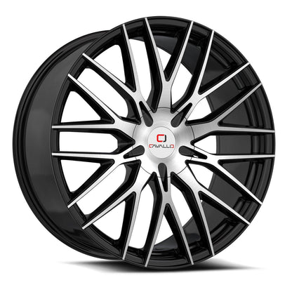 CAVALLO CLV-45 24X9 18 5X115/5X120 GLOSS BLACK & MACHINED