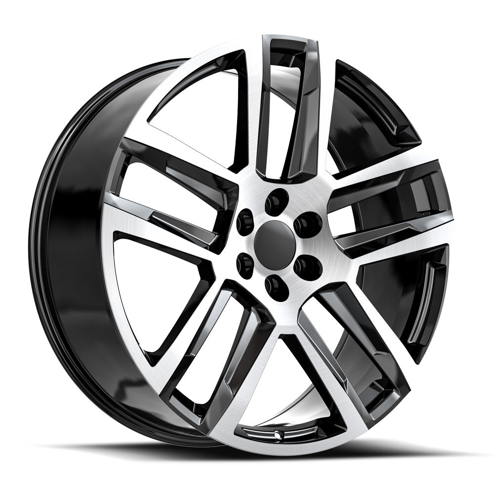 O.E. REVOLUTION C-32 22X9.0 31 6X139.7 GLOSS BLACK & MACHINED