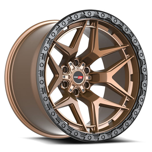 Vortek VRT-603 20x9.5 -18 8x165.1 Matte Bronze With Black Bead Ring 603209558-18MZBR