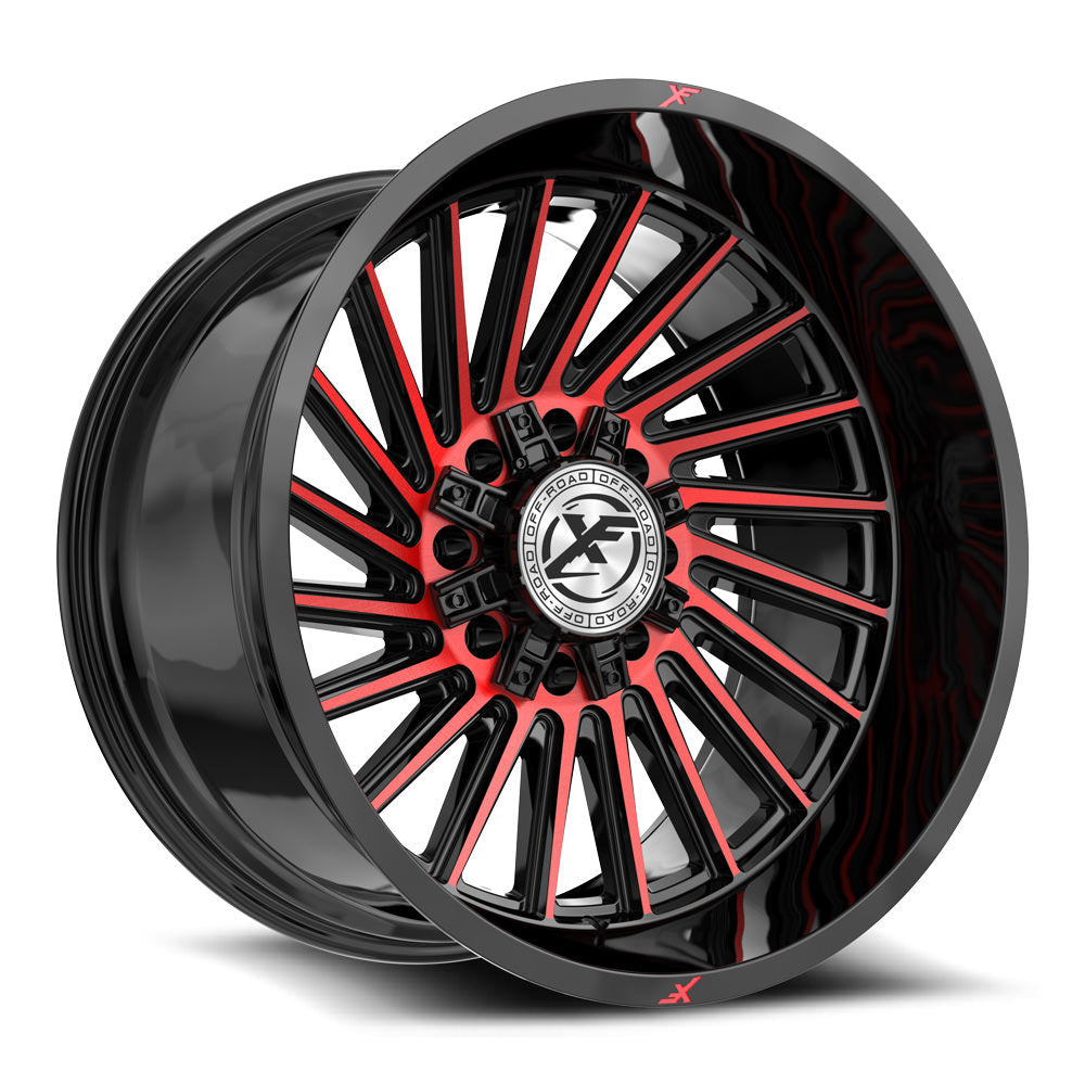XF Off-Road XF-239 20x9 0 8x165.1/8x170 Gloss Black & Red Machined XF-239209081651170+0BMR