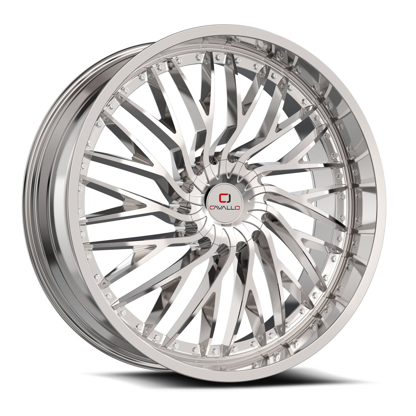 Cavallo CLV-43 22x9.5 15 Blank 5x/6x Nano Chrome CLV-432295BLANK+15NC