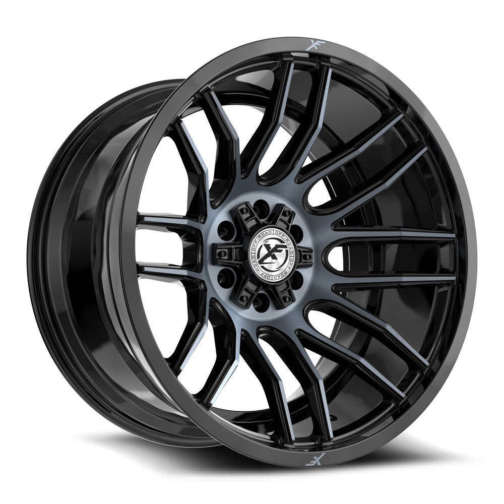 XF Off-Road XF-232 20x10 -12 6x135/6x139.7 Gloss Black & Machined Titanium Double Dark Tint XF-232201061351397-12BMTDT
