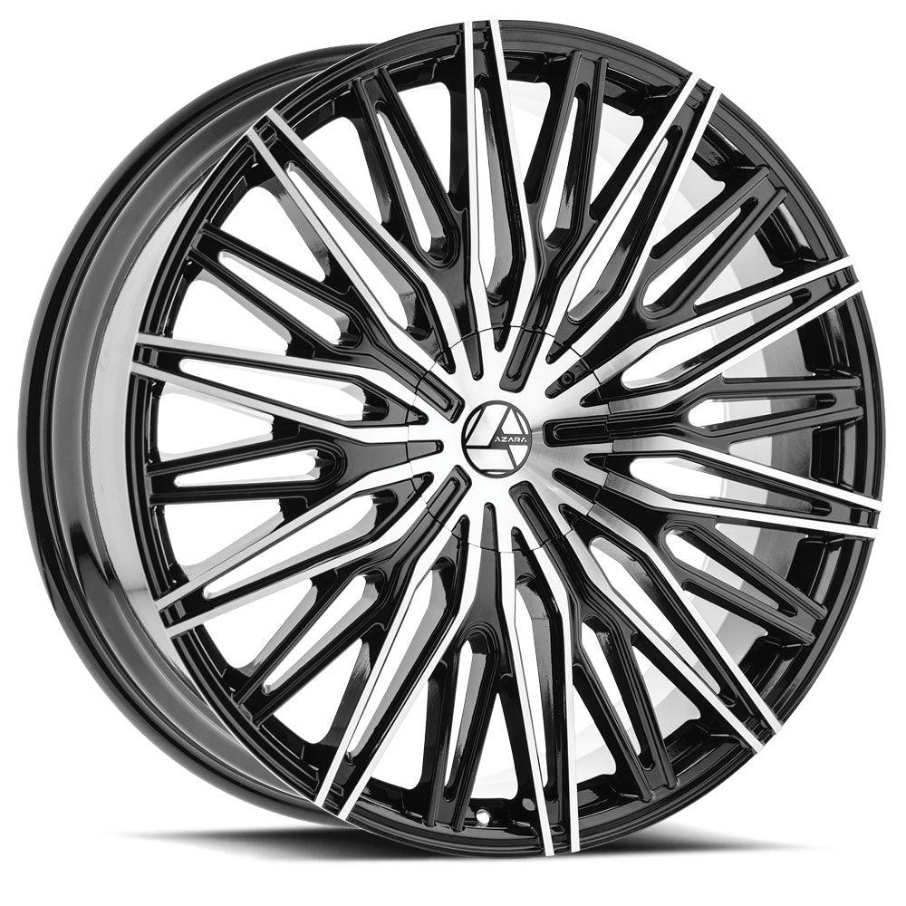 AZARA AZA-522 22X8.5 38 5X114.3/5X120 GLOSS BLACK & MACHINED