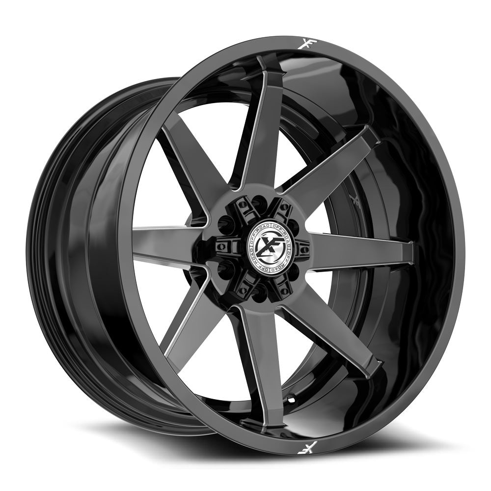 XF Off-Road XF-236 20x10 -12 5x127/5x139.7 Gloss Black & Milled XF-236201051271397-12GBM