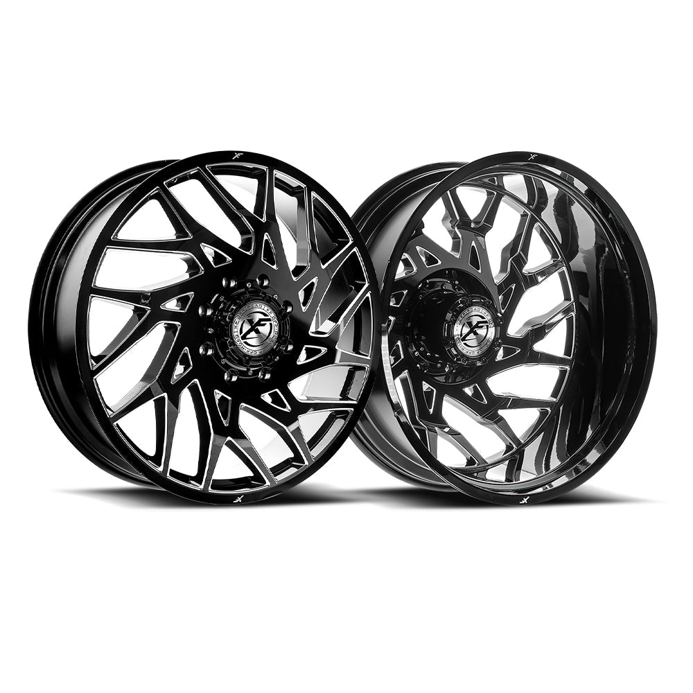 XF Dually XF-229 Dually 24x8.25 -240 8x165.1 Gloss Black & Milled 229O248258-240GBM