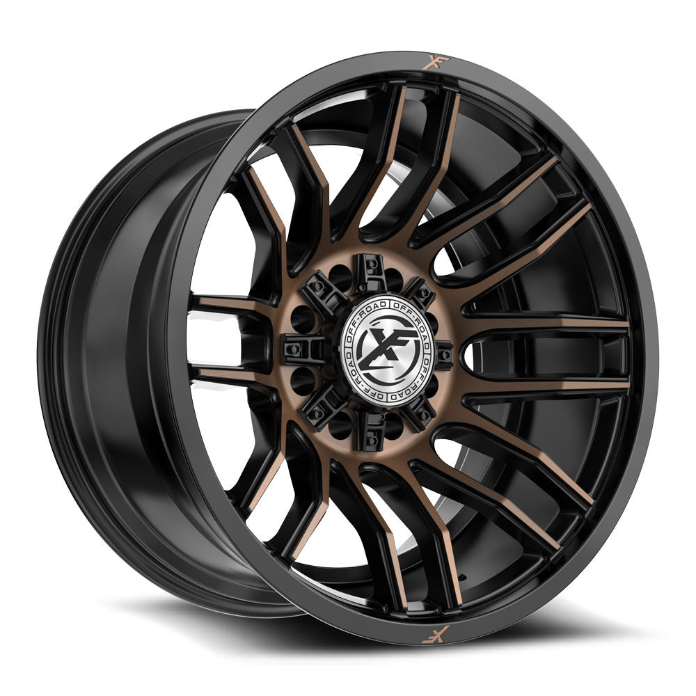 XF Off-Road XF-232 20x10 -12 8x165.1/8x170 Satin Black & Bronze Machined Double Dark Tint XF-232201081651170-12SBMZDT