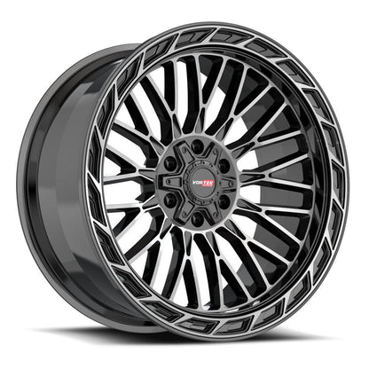 VORTEK VRP-502 20X9 0 5X139.7/5X150 BLACK DIAMOND CUT WITH DARK TINT