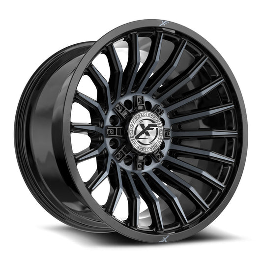 XF Off-Road XF-231 24x12 -44 8x165.1/8x170 Gloss Black & Machined Titanium Double Dark Tint XF-231241281651170-44BMTDT