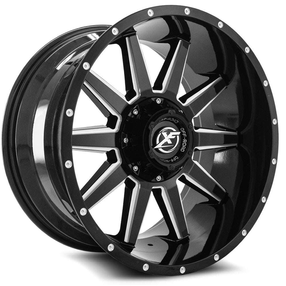 XF Off-Road XF-219 20x10 -12 8x165.1/8x170 Gloss Black & Milled XF-219201081651170-12GBM
