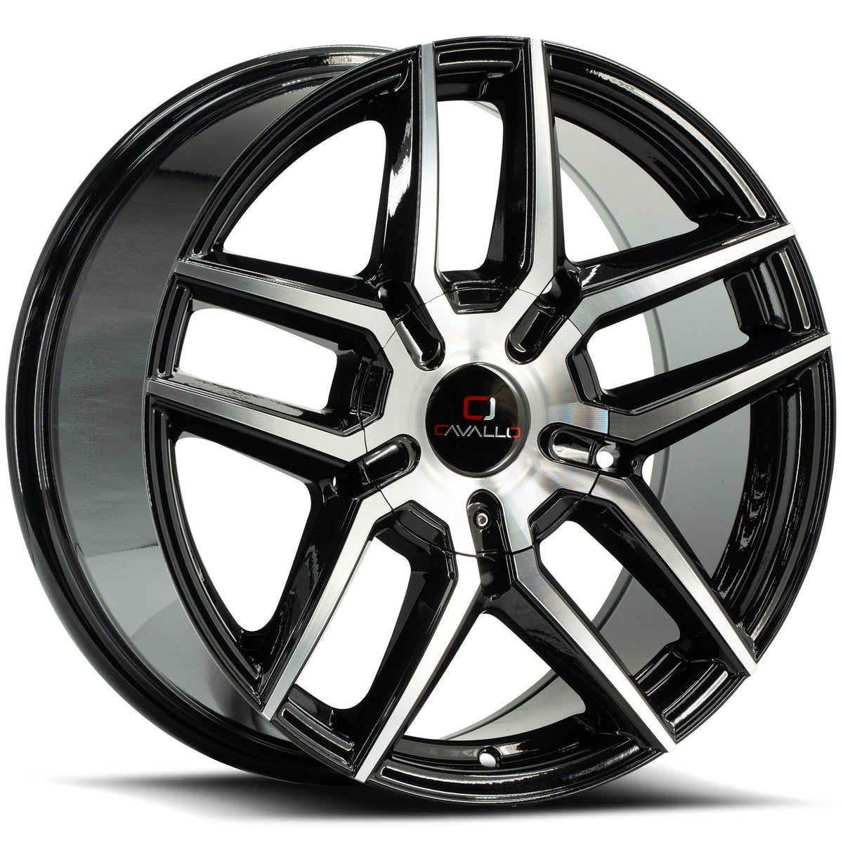 CAVALLO CLV-55 24X9 18 BLANK GLOSS BLACK & MACHINED