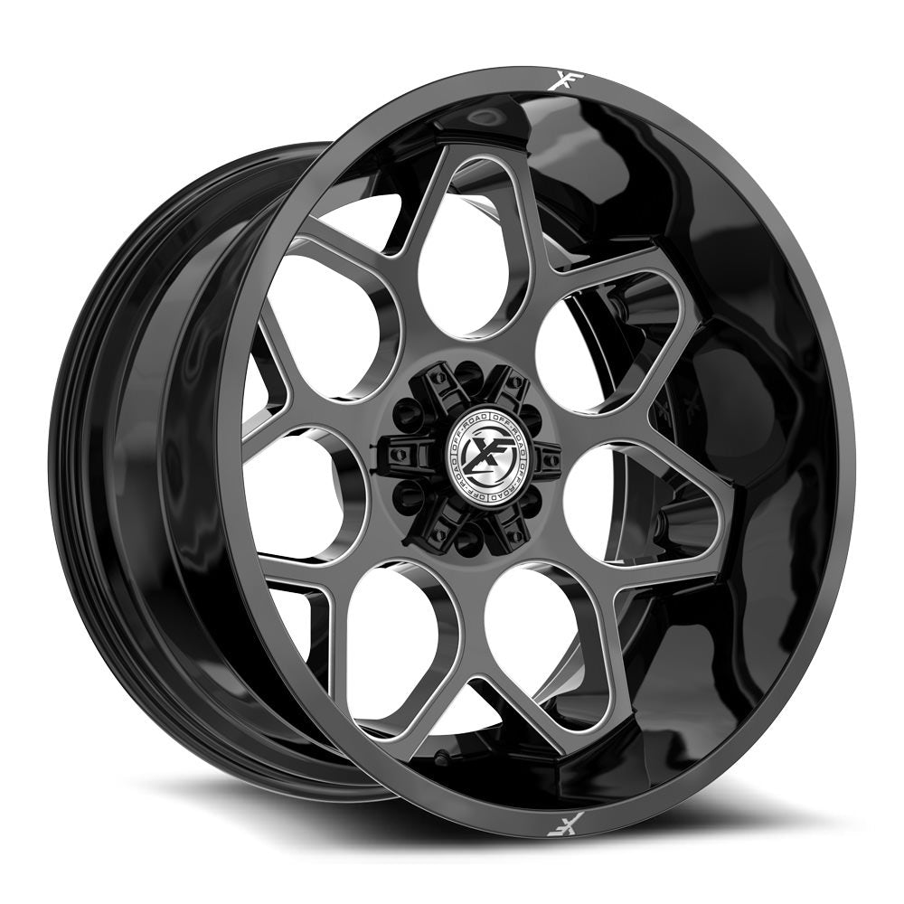 XF Off-Road XF-233 20x10 -24 6x135/6x139.7 Gloss Black & Milled XF-233201061351397-24GBM