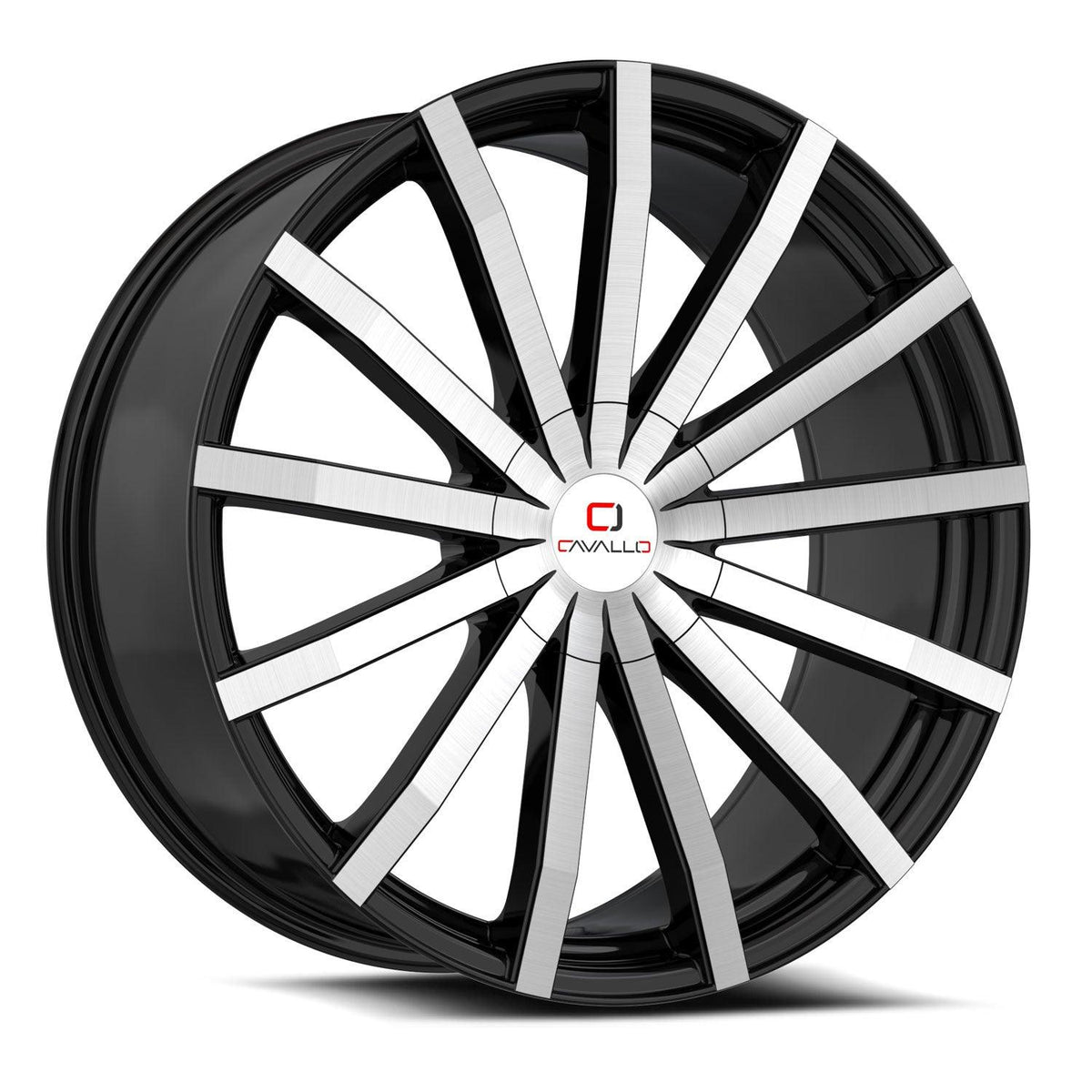 CAVALLO CLV-52 18X8 35 4X100/4X114.3 GLOSS BLACK & MACHINED
