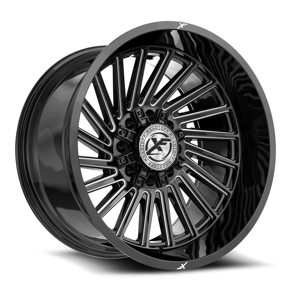XF Off-Road XF-239 24x12 -44 8x165.1/8x180 Gloss Black & Milled XF-239241281651180-44GBM